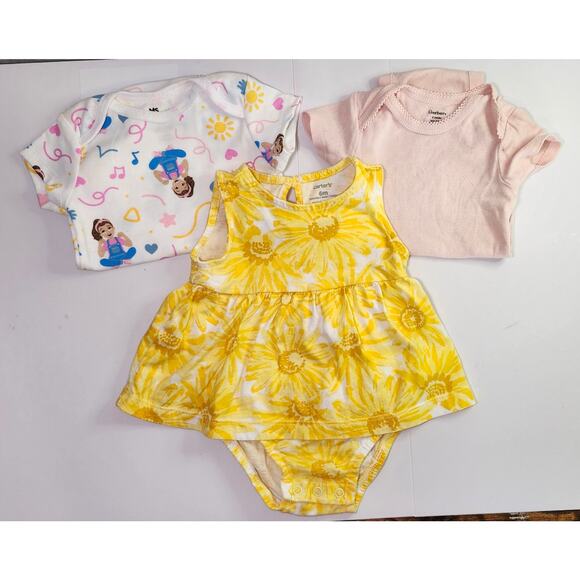 Carter's Gerber Ms. Rachel Onesis Set of 3 for Baby Girl, 6-9 Months - Picture 1 of 7